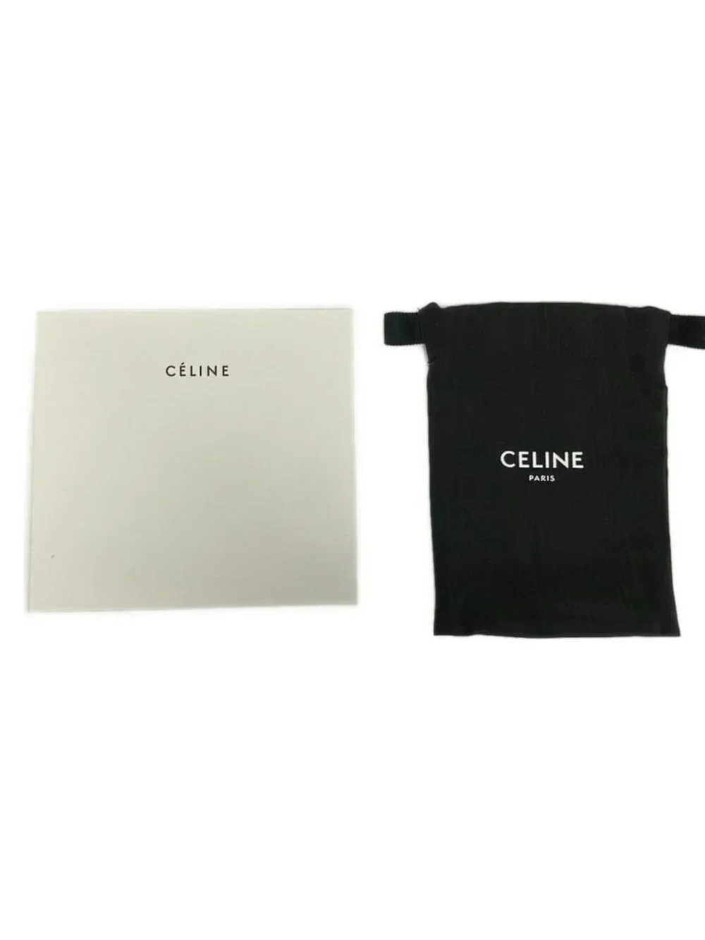 Celine Bifold Wallet Strap Medium Multi Function Gray Beige Light Blue Leather